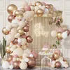 Inne imprezy imprezowe Tender Pink Gold Balloon Garland Arch Zestaw Ślub Dekoracja urodzin dla dorosłych dzieci Baby Shower Decor Ballon 230825