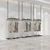 Raflar Askılar Giyim Mağazası Tavan Asılı Askı Duvar Giysileri Ekran Raf Erkek Yüzük Kadın Rafı
