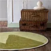 Tapis vert rond moelleux tapis pour salon peluche pépinière tapis de jeu enfants doux enfants chambre tapis pied fourrure bébé 230825