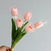 5PC High-Simulation Flower Pu Tulip Bukiet Kilketing Feel Real Dotknij sztuczne kwiaty Wedding Dekoracja Dekoracja Fałszywe kwiaty