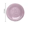 皿皿紫色のセラミックプレートヨーロッパモダンディナークリエイティブラウンドスタイルケーキデザート料理食器230825