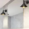 Lâmpada de parede industrial arandela luz metal abajur estilo vintage 180 graus direção iluminação ajustável (preto)
