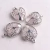 30x25mm arbre de vie alliage pierre naturelle coeur pendentif énergie Rose Quartz opale pour filles femmes cadeau collier fabrication de bijoux en gros
