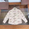 designer Baby lapel Shirt Exquisite printing design Kids top SIZE 120-160 CM fashion Autumn clothing Child Blouses Aug24