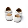 Pierwsze spacerykery Kidsun Baby Casual Buty Niemowlę małe dziecko Bowknot bez poślizgu gumowy miękki płaski pu pierwszy Walker nowonarodzony łuk Mary Janes L0826