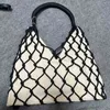 Sacs de taille Blanc Tressé Corde Toile Sac Femmes Loisirs Épaule Sac À Main 230823