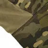 Men's T Shirts Military Tactical Zipper Outdoor Long Sleeve Turn-down Collar Camouflage Breathable Shirt Sports Climbing