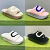 Designer Fur Slides Sandals Autumn Winter Women Wool Slides Luxury Letter Embroidered Sandals Men Flip Flop EU35-45 With Box NO463