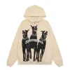 Designerkläder Autumn och Winter Fashion Trend Temperament Men's Washed to Making Old Doberman Pinscher Hoodie