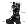 Stiefel Damen Hohe Stiefel Cosplay Mittelkalb Stiefel Hohe Plattform Keile Stiefel Sommer Herbst Designer Gothic Schuhe für Frauen Botas 230825