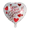 Inne imprezy imprezowe 50 100pcs Heart Wedding Walentynki Dni I Love You Aluminium Folium Folium Balloon Ceremonii Dekoracja Air Globos 230826