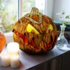 Autres fournitures de fête d'événement Citrouille activée par le bruit Décoration parlante animée Levage LED Yeux brillants Atmosphères effrayantes pour Halloween 230826