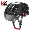 Cykelhjälmar Victoal Vuxna cykelhjälmcykel med löstagbara magnetglasögon Säkerhet LED BAKELJUT Män kvinnor 230825