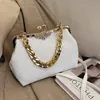 Factory Sales Women Shoulder Bags 5 Color Solid Color Embossed Leather Handtas Elegant Rhombic Retro Pinch Chain Bag Metal Curving Fashion Backpack 12877#