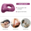 Pillow Single Hole Ear Side Sleeping Desktop Supple Nap Mat Face Stuffed Travel