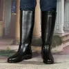 Stiefel Frühling Herbst Retro Männer Echtes Leder Mesh Lange Reitstiefel Winter Männlichen Plüsch Kuh Leder Militärische Botas Ritter Stiefel 230825