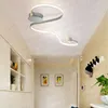 Lampade da parete Moderne LED Montaggio su superficie Alluminio Nero Bianco Corridoio Camera da letto Soggiorno Illuminazione domestica Decorazione Lampada da soffitto