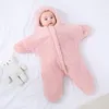 寝袋Happytobias Fluffy Soft Born Baby Shatlfish Sea Star Rap Blankets Bedding Envelope Fleece Infant Sleepsack S06 230825