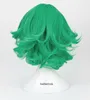 Cosplay Wigs One Punch Man Senritsu no Tatsumaki Cosplay Wig Green Curly Theatreysaintaint Synthetic Wig Wig Cap 230826