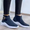 Kobieta na sukience kobiety trenerzy platforma poślizgowa Platforma Sneakery bukle zapatos de mujer panie wulkanize buty