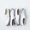 Designer dress shoes Breathable simple casual matching small white shoes flat shoes thick soled handmade shoes men and women outdoor canvas shoes