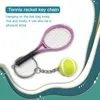 Anahtarlıklar 2/3/5 paket 6 tenis raket spor dekorasyon anahtarlık anahtar zinciri gümüş