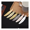 Bookmark Atacado 7 Cores Metal Feather Document Book Mark Label Golden Sier Rose Gold Office School Supplies Drop Delivery Busine Ot9Bm