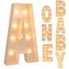 Other Event Party Supplies 91.5CM Giant Letter Led Light Frame Box Baby Shower 1st Birthday Wedding Party Decor Christmas DIY Name Balloon Filling Box 230825