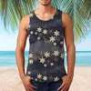 Herrtankstoppar väst mode casual 3d hawaiian tryck gröna blad strand ärmlös snabb torr topp kvinnor överdimensionerade tee