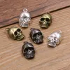 Charmes 10 pièces 11*20mm 3 couleurs crâne fantôme tête charmes Halloween pendentifs décoration faite à la main Vintage pour bijoux à bricoler soi-même faisant des résultats 230826