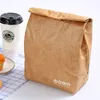 Pakiety lodowe Izotermiczne torby Składane wielokrotne użycie szczelność papieru papierowa torba na lunch pojemnik na żywność Portable duża zdolność dla dzieci chłopcze kobiety chłodnica termiczna izolowana Kraft 230826