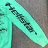 Sweats à capuche pour hommes Sweatshirts Hellstar Green Sweat à capuche High Street Lettre Graffiti Imprimer 1 Tissu Terry Et Femmes 230825