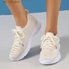 Sneaker pour 2024 Femmes décontractées Nouvelles robes respirantes à lacets à lacets sans glissement Femme Femme Stretch Tritted Platform Sports Chaussures T230826 119 PLATM