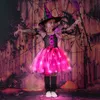 Cosplay Halloween Carnaval Party Meisjes Heksenkostuum Lichtgevende LED-verlichting Tule Tutu Jurk Maskerade Duivel Winifred Up 230825