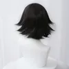 Cosplay Wigs Anime Hunter x Hunter Shizuku Murasaki peruk med glasögon kort svart stil värmebeständig syntetiska hår peruker gratis peruk cap 230826