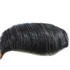 Parrucche sintetiche Base invisibile della pelle sottile Attaccatura per uomo Parrucchino corto umano Parrucchino maschile Fronte Attaccatura naturale Patch Capelli frontali Remy x0826