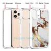 For Iphone 15 13 11 12 14 Pro Max XR 6 7 8Plus Cell Phone Cases 3in1 Marble Heavy Duty Shockproof Protection Cover Compatible with Samsung S23 S21 FE S22 Plus Note 20 Ultra