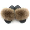 Slippers Fur Slides For Women Fluffy House Flip Flops Shoes Wholesale Big Size 44 45 Luxury Real Platform 230825