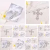 Party Favor Rostless Steel Cross Bokmärke för bröllop Baby Shower Bookmarks Gift Drop Delivery Home Garden Festive Supplies Event OTZFL