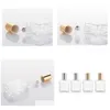 Wholesale 15Ml Square Mini Portable Steel Ball Bottle Refillable Roll On Glass Bottles For Essential Oil Sn5355 Drop Delivery Office School