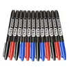 Marker 100 Teile/satz Permanent Marker Stift Feine Spitze Wasserdicht Dünne Spitze Rohe Spitze Schwarz Blau Rot 1,5mm Verwendung für Glas Leder Holz Stahl 230826