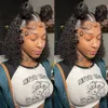 Curly Short Bob Deep Wave 4x4 Lace Closure Wig PrePlucked Human Hair Wigs Glueless 180% 13x4 Lace Frontal Brazilian Remy