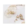 Party Favor Wedding Box European Creative Gold Matel Boxes Romantic smidesjärn Birdcage Candy Drop Delivery Home Garden Festive Su OTR1J