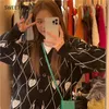 Dames Knits Tees Gothic Harajuku Trui Vest Dames Punk Streetwear Hartprint Oversize Jumper Vrouwelijke Mall Goth Tops Slim Fashion 230826