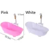 人形アクセサリーミニバスルームプラスチック浴槽のミニチュアプレイハウススプレー水子供を浴びるおもちゃ電気浴槽人形アクセサリー1 6スケール230826