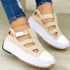 Plattform klackar avslappnad klänning kvinnor för zapatos sandaler mujer elegant kvinna klackade skor sommarskoskor T230826 569