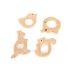 Massaggiagengive Giocattoli 1 pz Legno Massaggiagengive Animale BPA Libero FAI DA TE Ciuccio Catena Collana Accessori Dente Ciondolo Regalo Infermieristica 230825