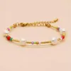 Strand Vlen Booh Fashion Natural Freshwater Pearl Bracelet for Women Hight Gold Color Miyuki Seed Beads Dainty Pulseras Mujer