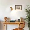 Lâmpada de parede moderna madeira cobre luz luxo decoração casa cabeceira quarto mesas café lâmpadas luzes led para sala estar iluminação