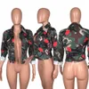 Kvinnor blandar kamouflagebomberjacka Kvinnor Spring Autumn Streetwear Fashion Single Breasted Long Sleeve Outerwear Croped Top 230826